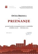 Priznanje za proračunsku transparentnost 2021.
